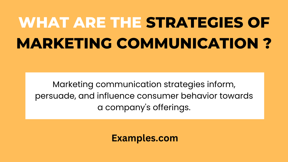 what are the strategies of marketing communication