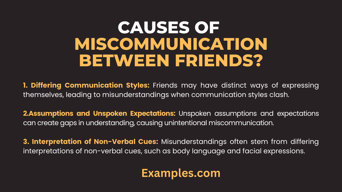 what are the causes of miscommunication between friends
