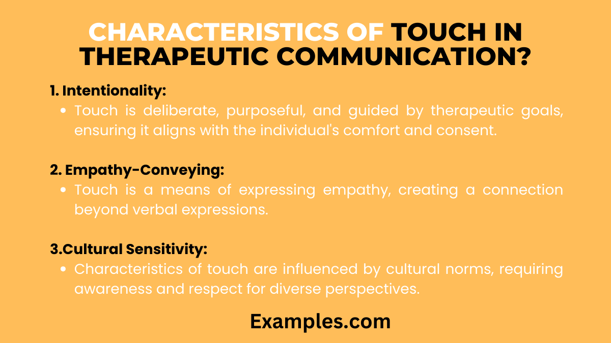 Touch in Therapeutic Communication Examples