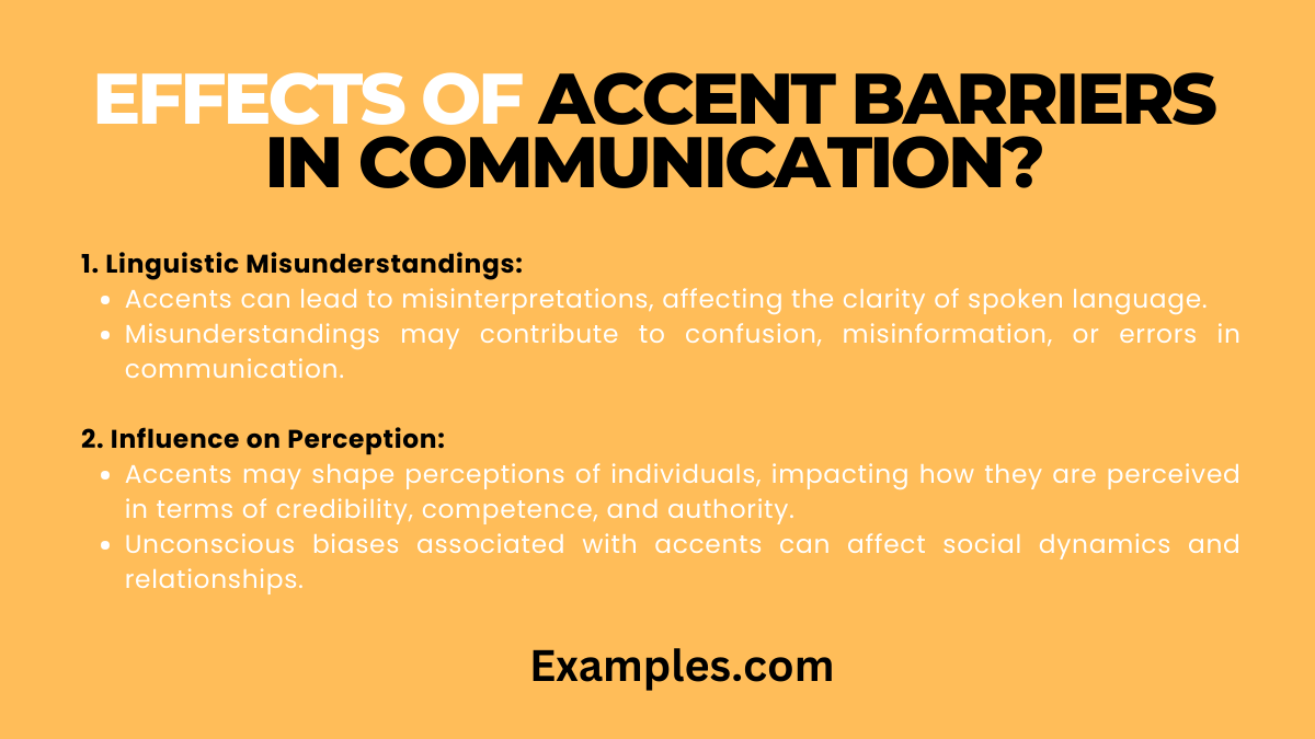 what are the effects of accent barriers in communication