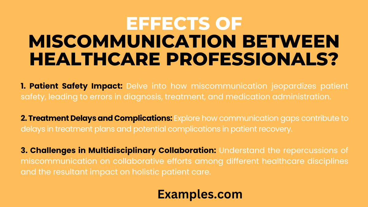 what are the effects of miscommunication between healthcare professionals