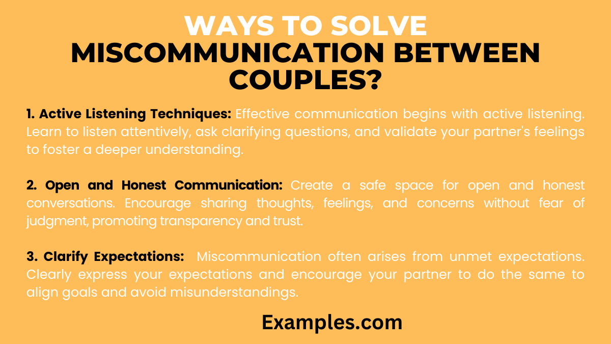 what are the ways to solve miscommunication between couples