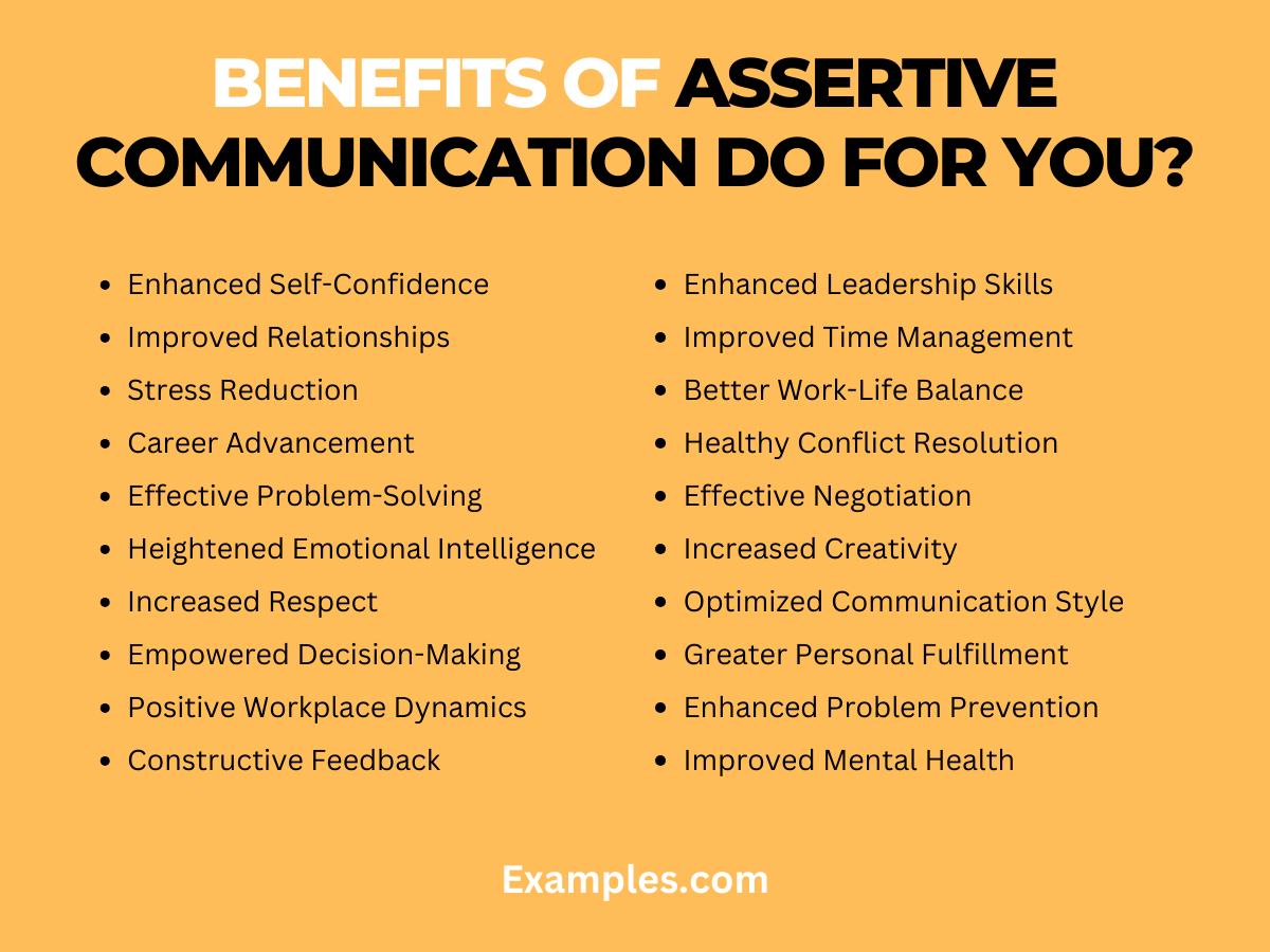 what does assertive communications do for you benefits1