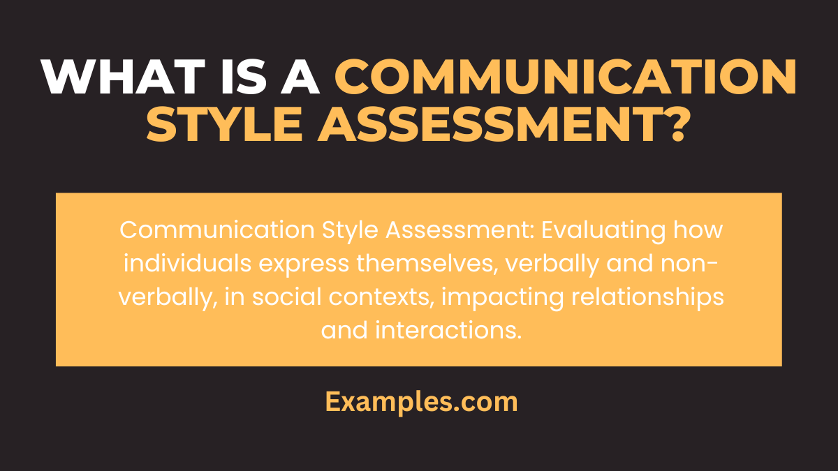 what is a communication style assessments