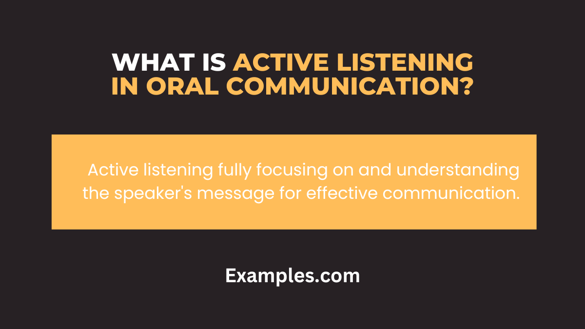 what is active listening in oral communication