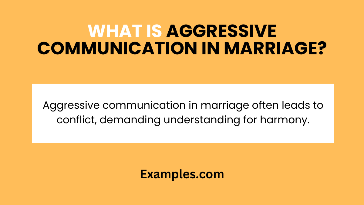 what is aggressive communication in marriage
