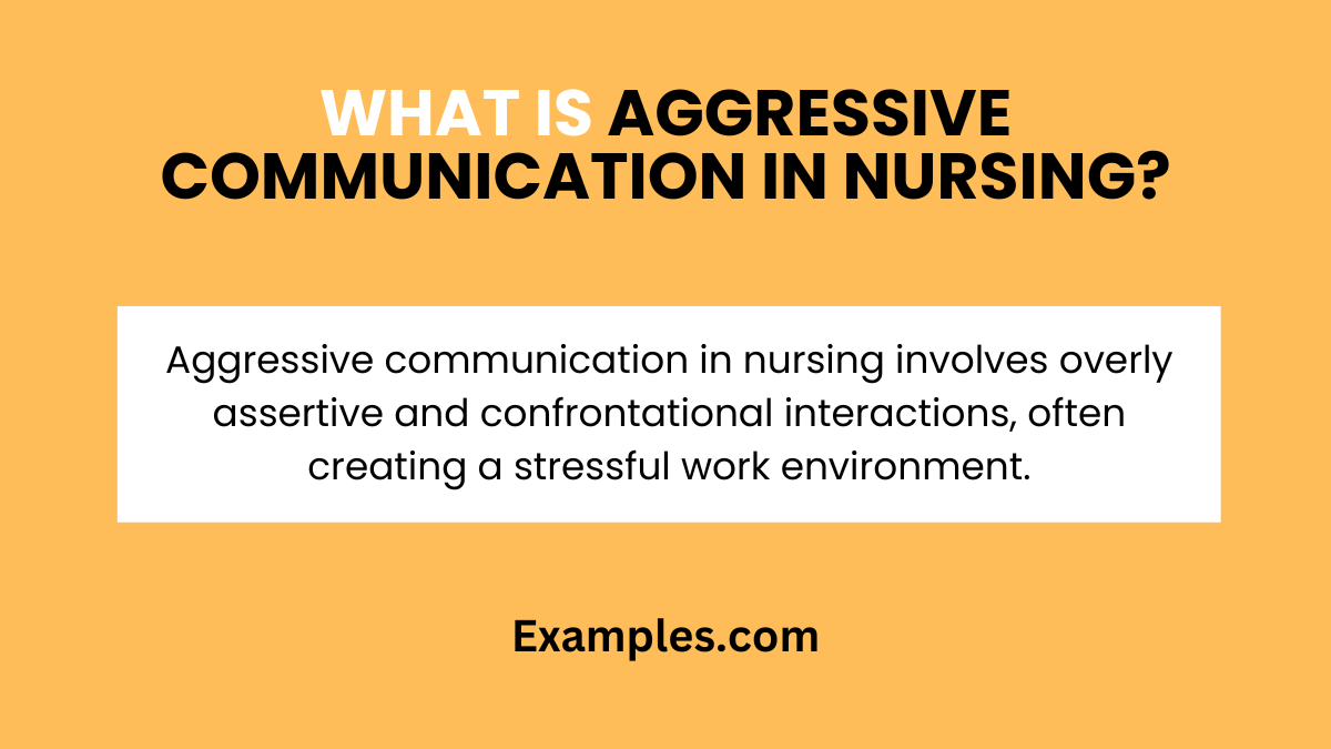 what is aggressive communication in nursing
