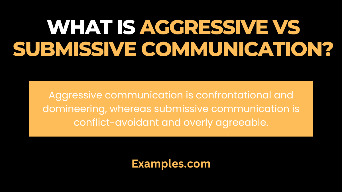 what is aggressive vs submissive communication