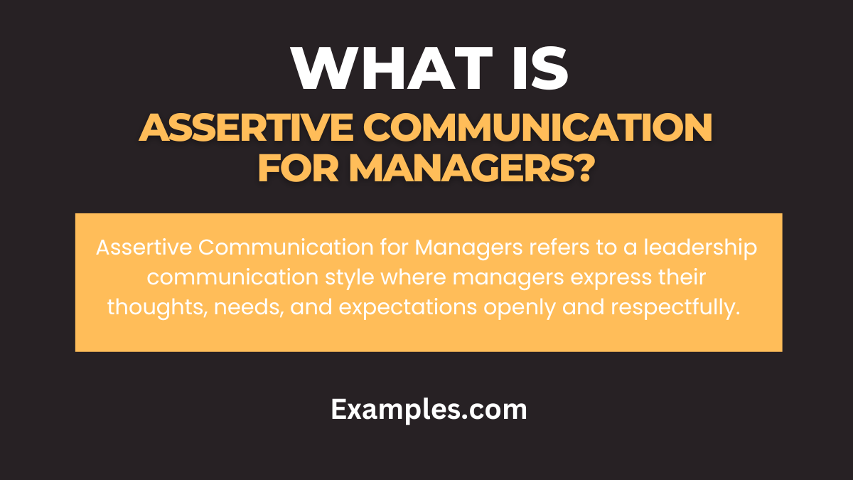 what is assertive communication for managers 