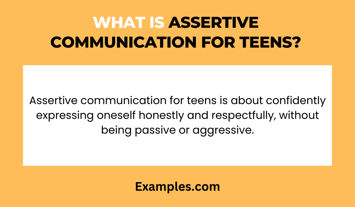 what is assertive communication for teens