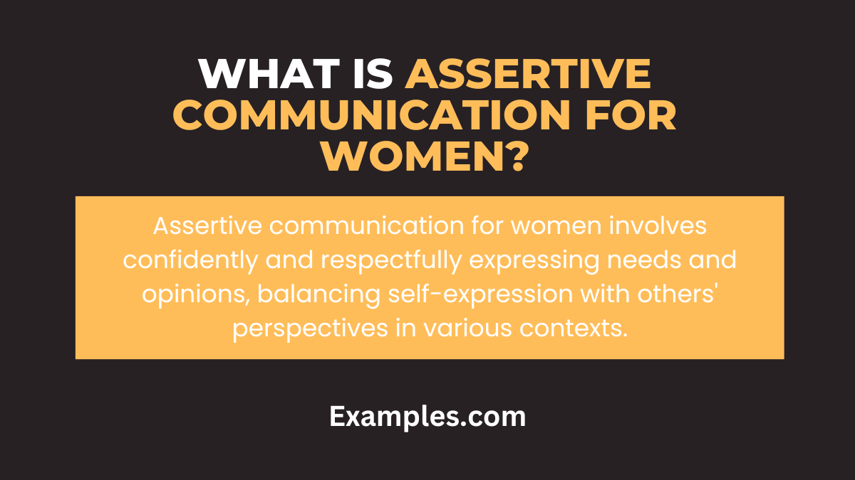 what is assertive communication for women