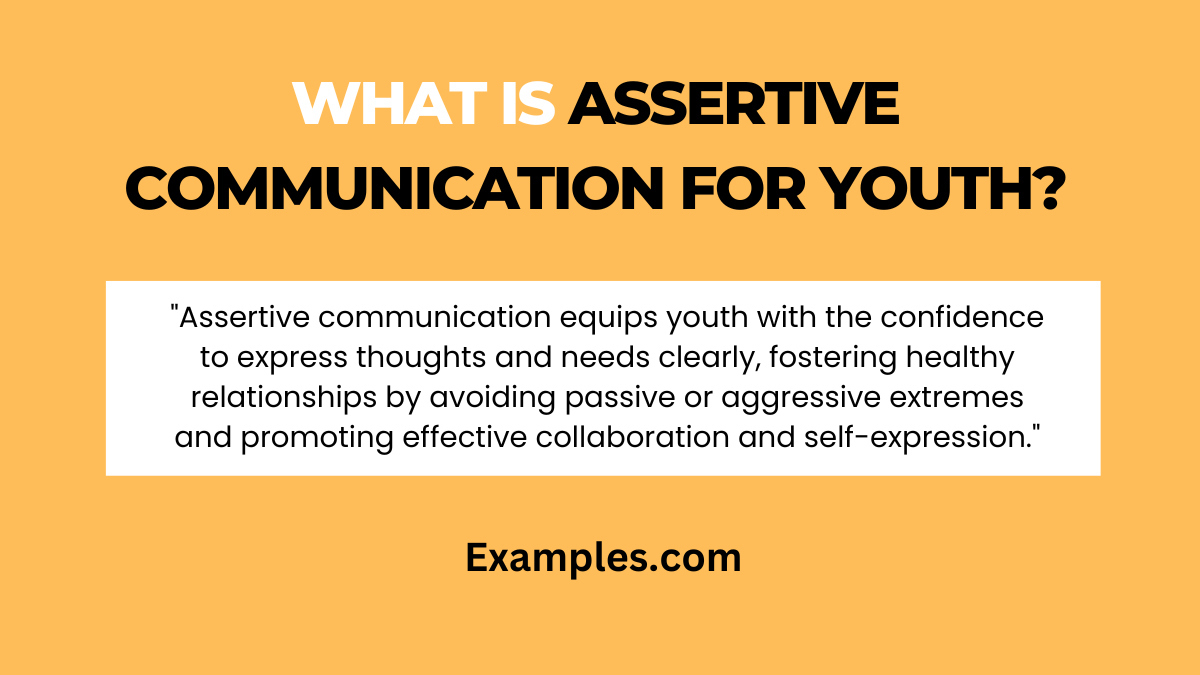 what is assertive communication for youths
