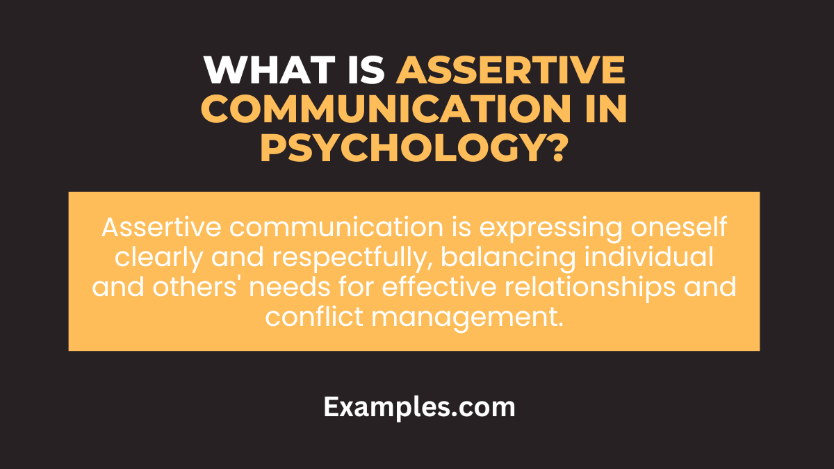 what is assertive communication in psychology