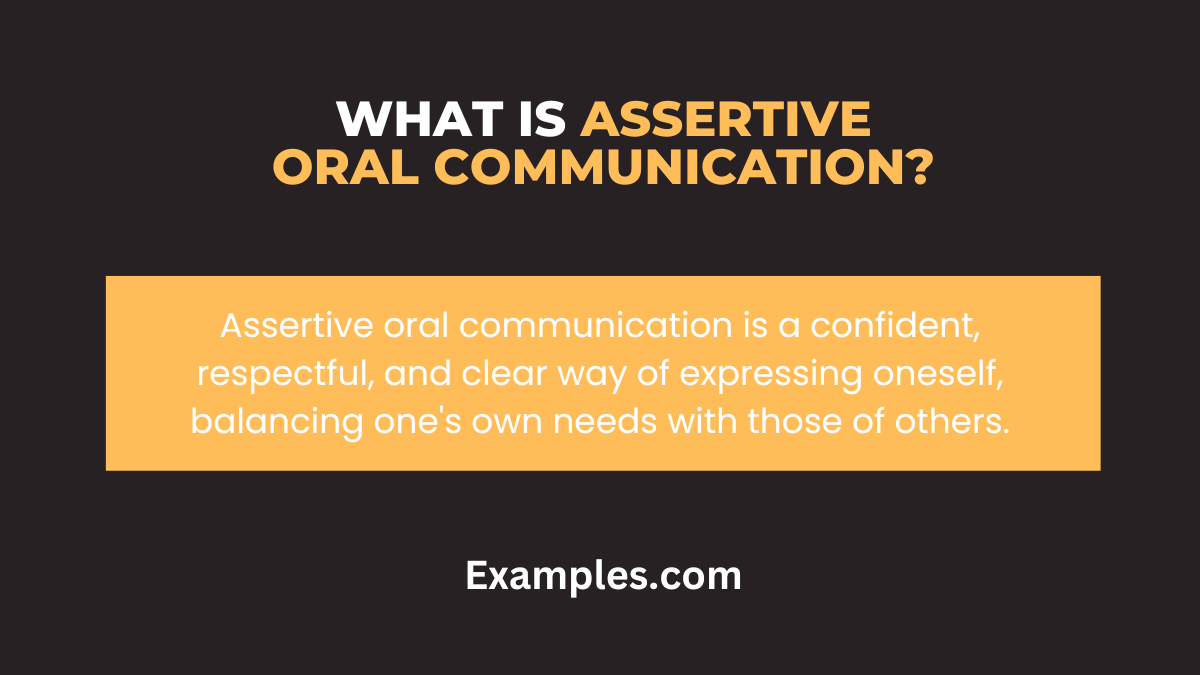 what is assertive oral communication