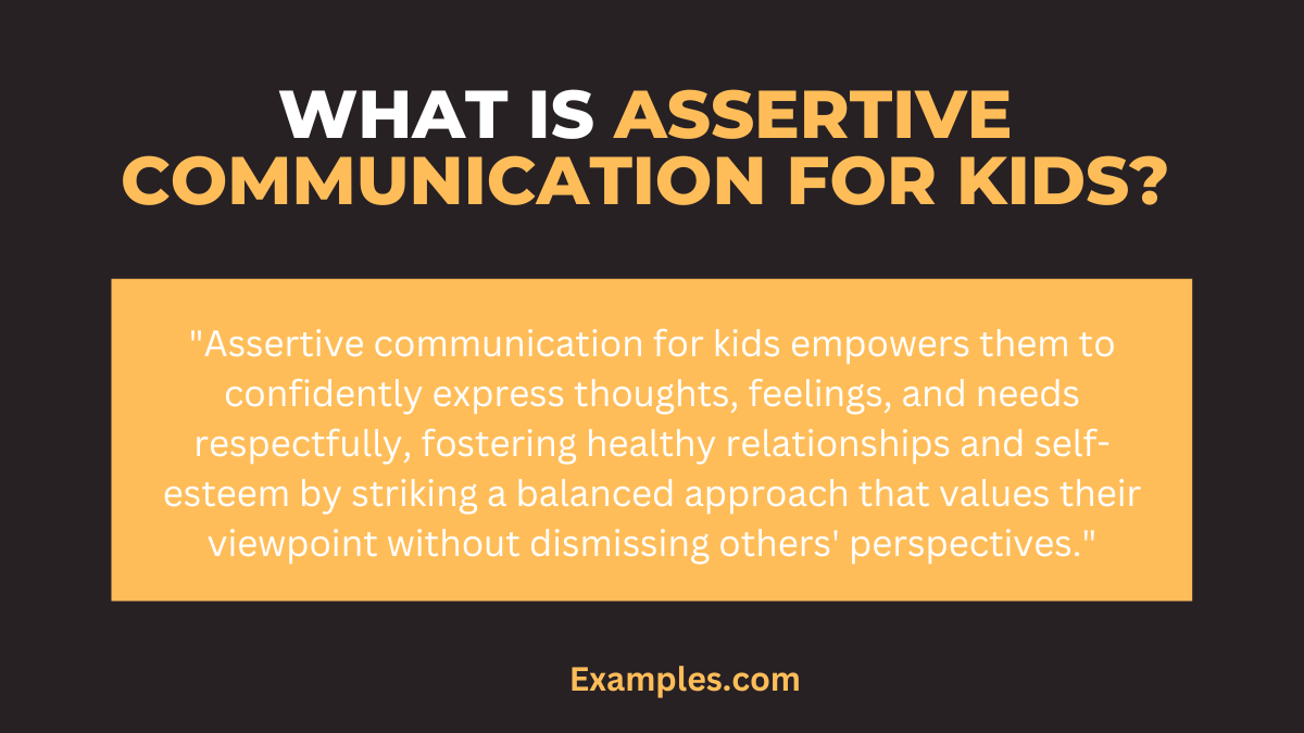 what is assertivee communication for kids