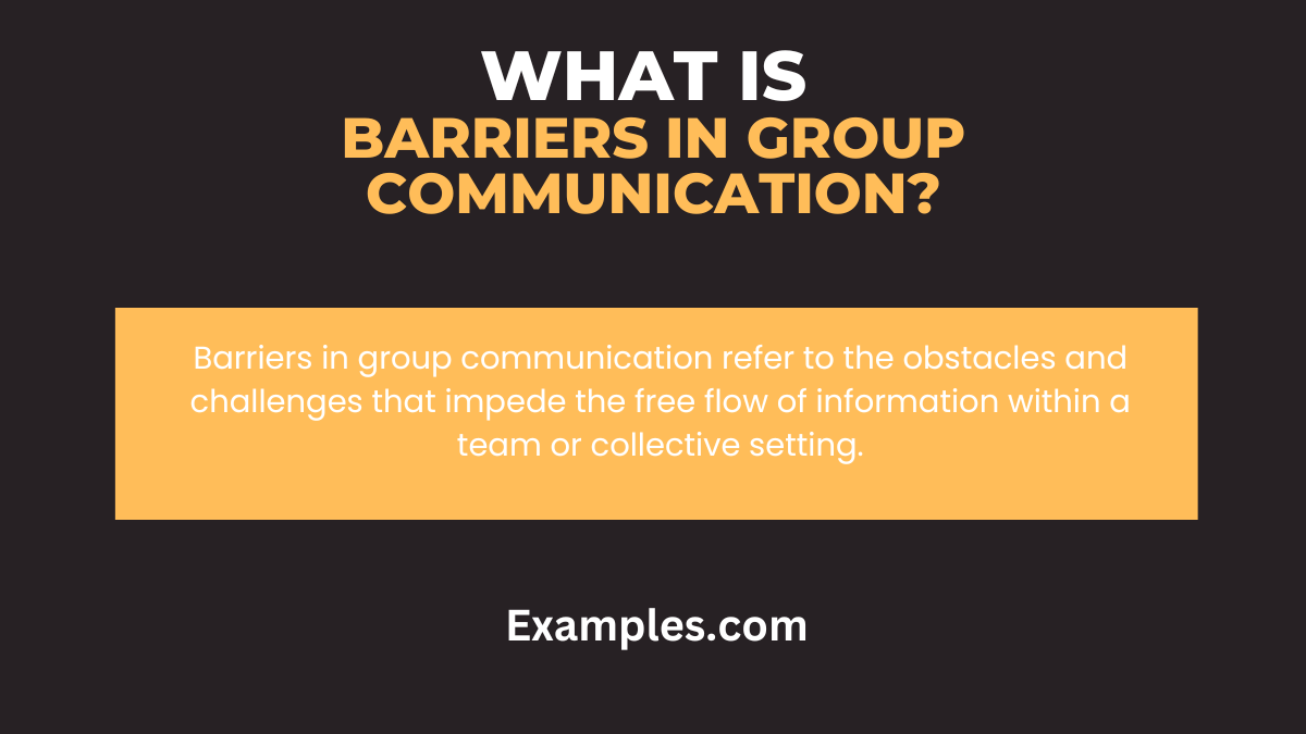 what is barriers in group communication