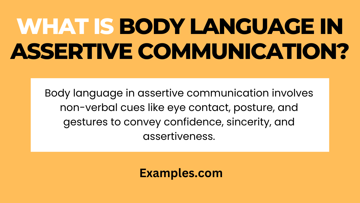 what is body language in assertive communication