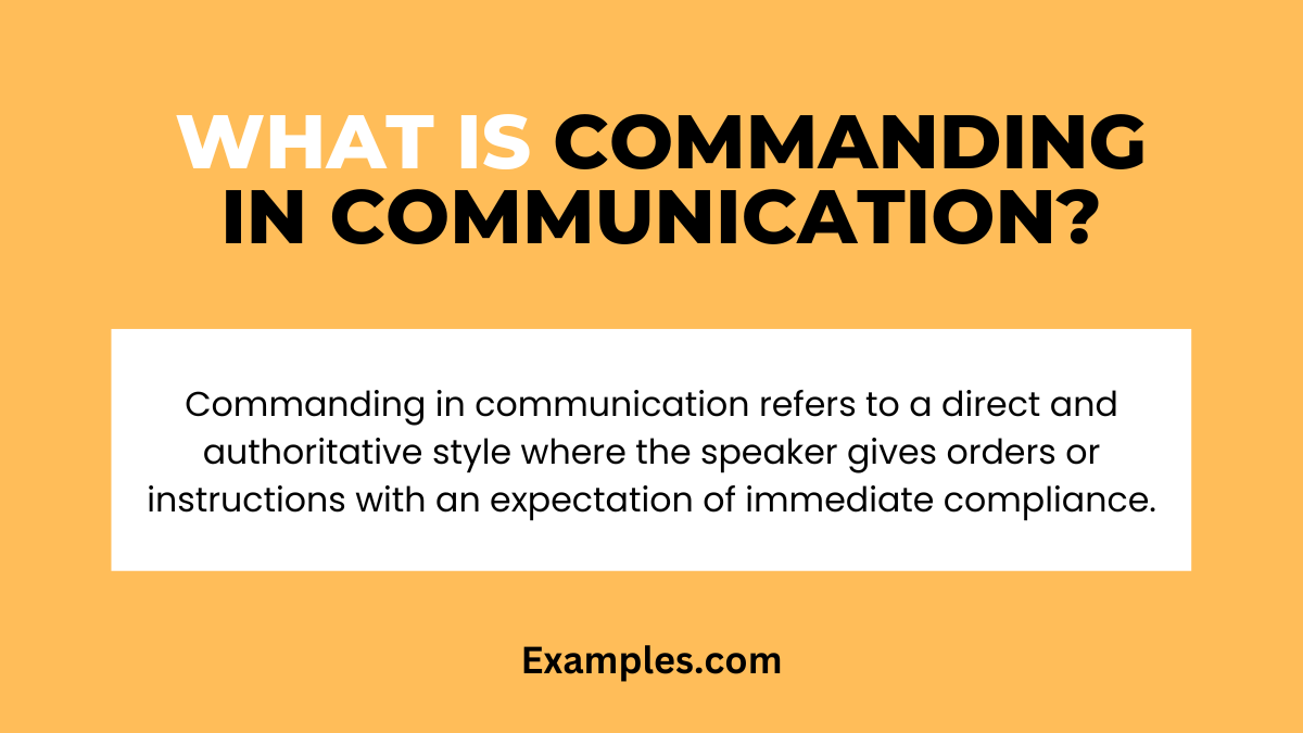 what is commanding in communication