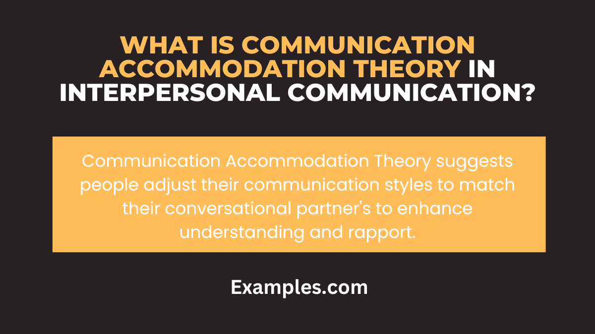 what is communication accommodation theory