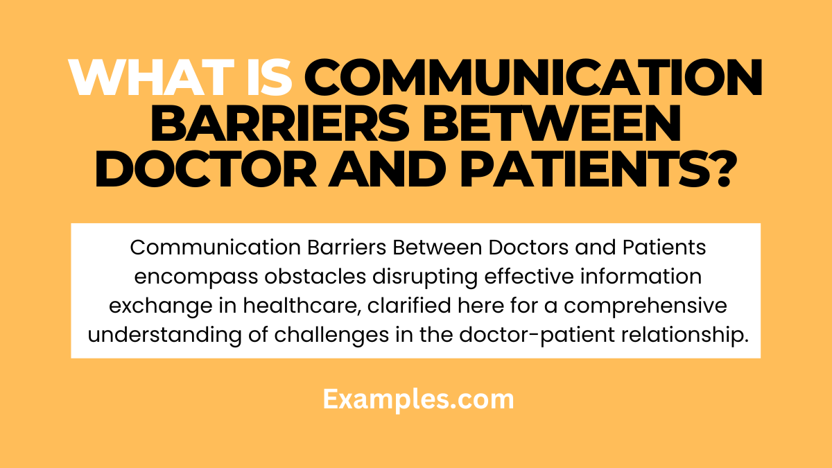 what is communication barriers between doctor and patients