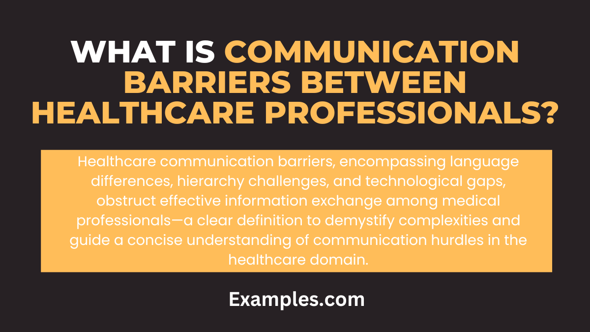 what is communication barriers between healthcare professionals