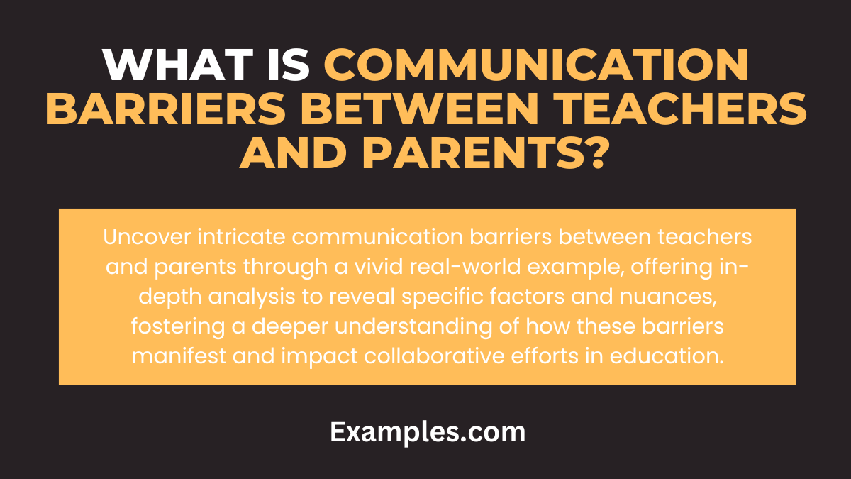 what is communication barriers between teachers and parents