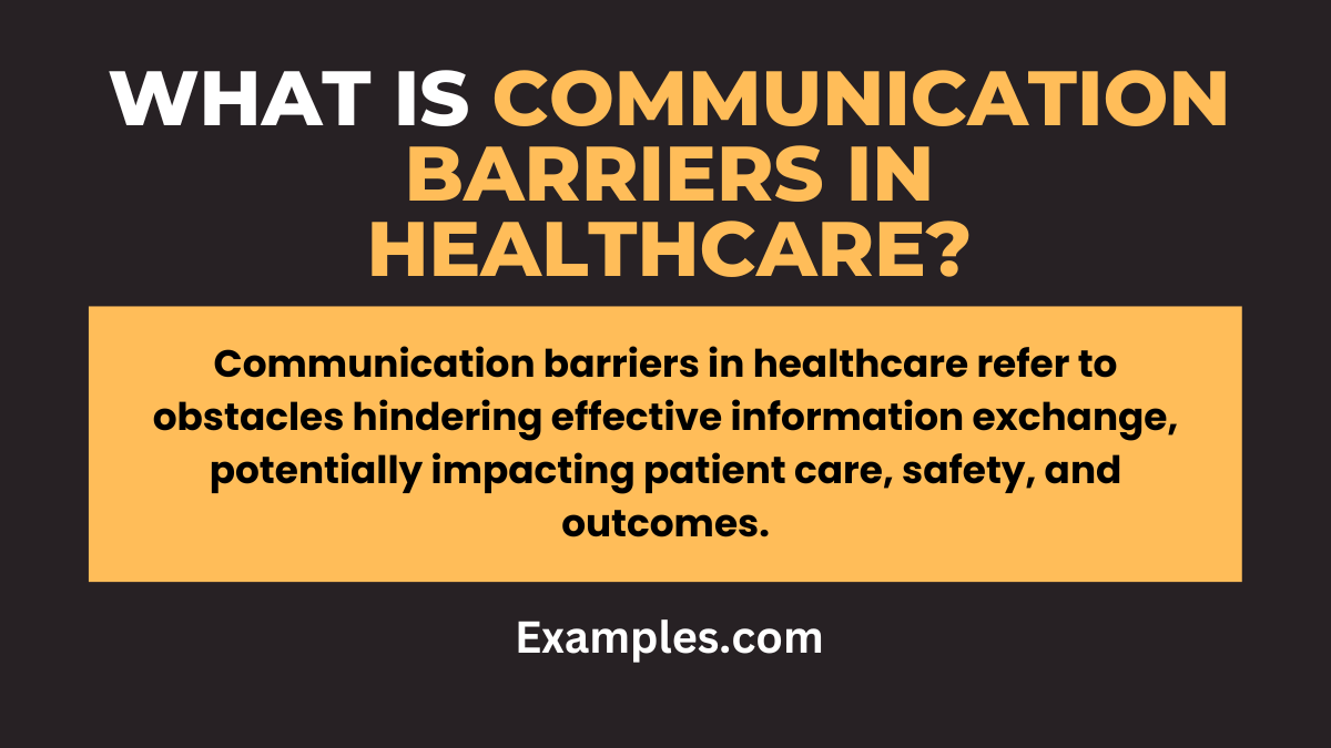 what is communication barriers in healthcare 1