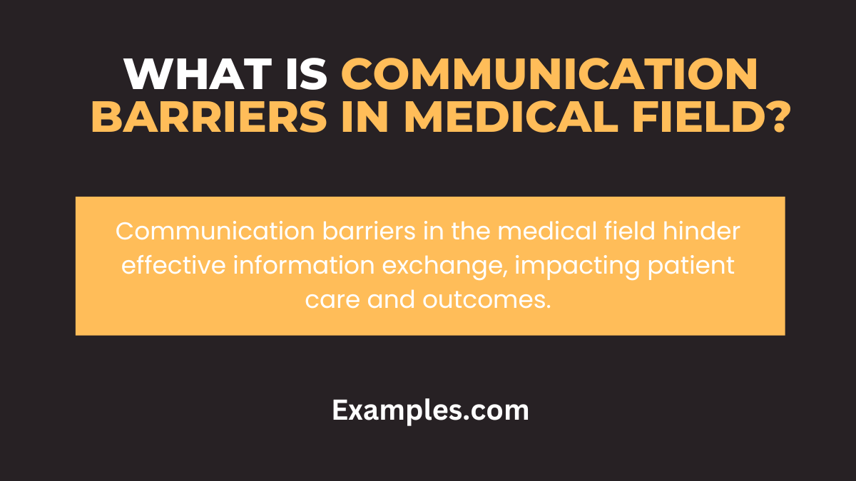 what is communication barriers in medical field