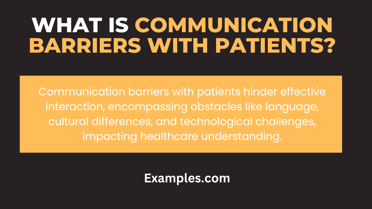what is communication barriers with patients 1