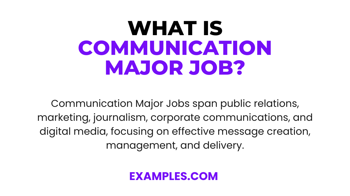 Communication Majors Jobs 9 Examples