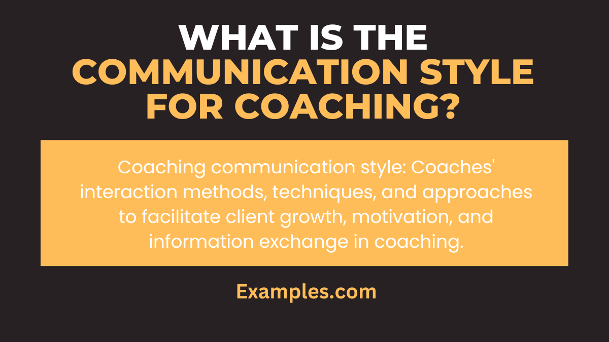 what is communication style for coaching