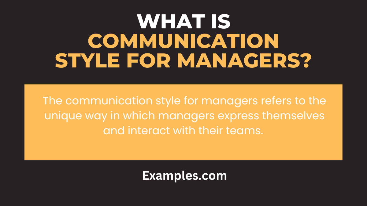what is communication style for managers