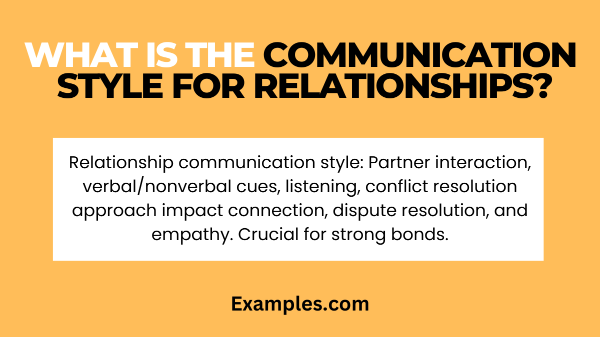 what is communication style for relationships