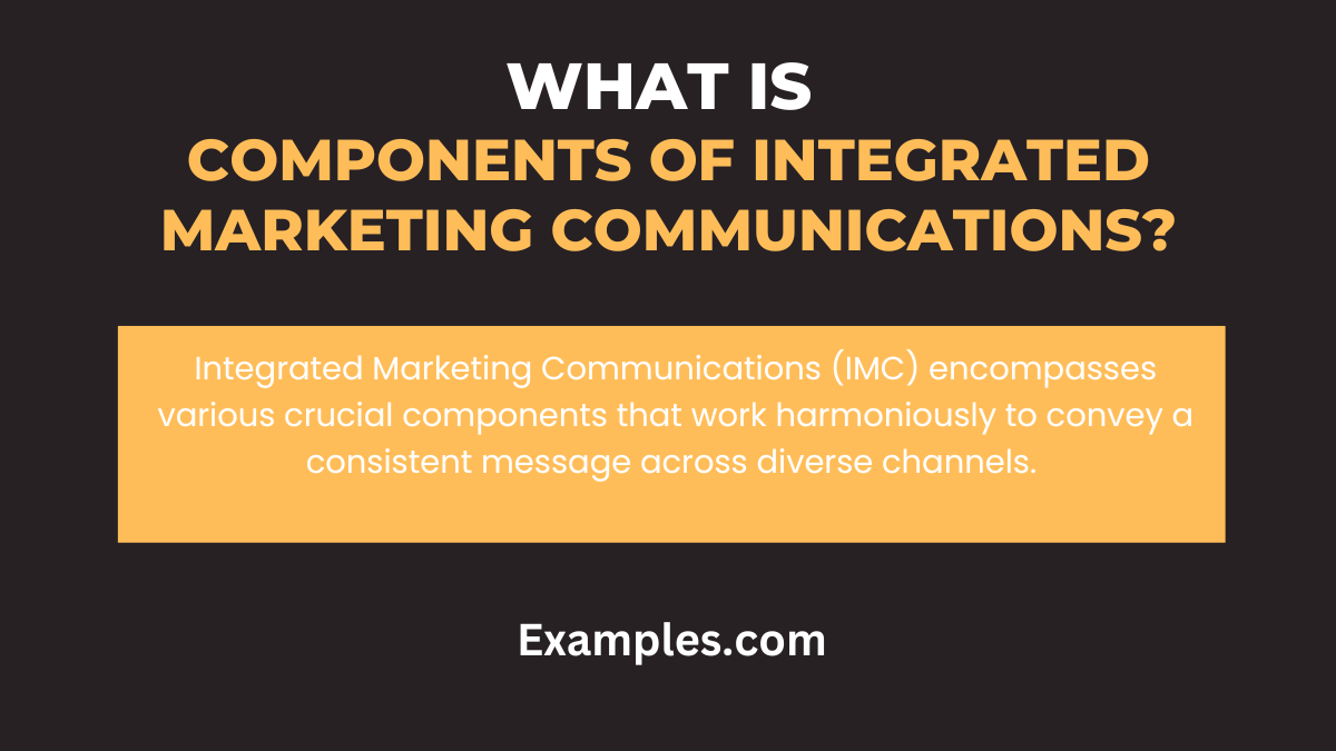 what is components of integrated marketing communications
