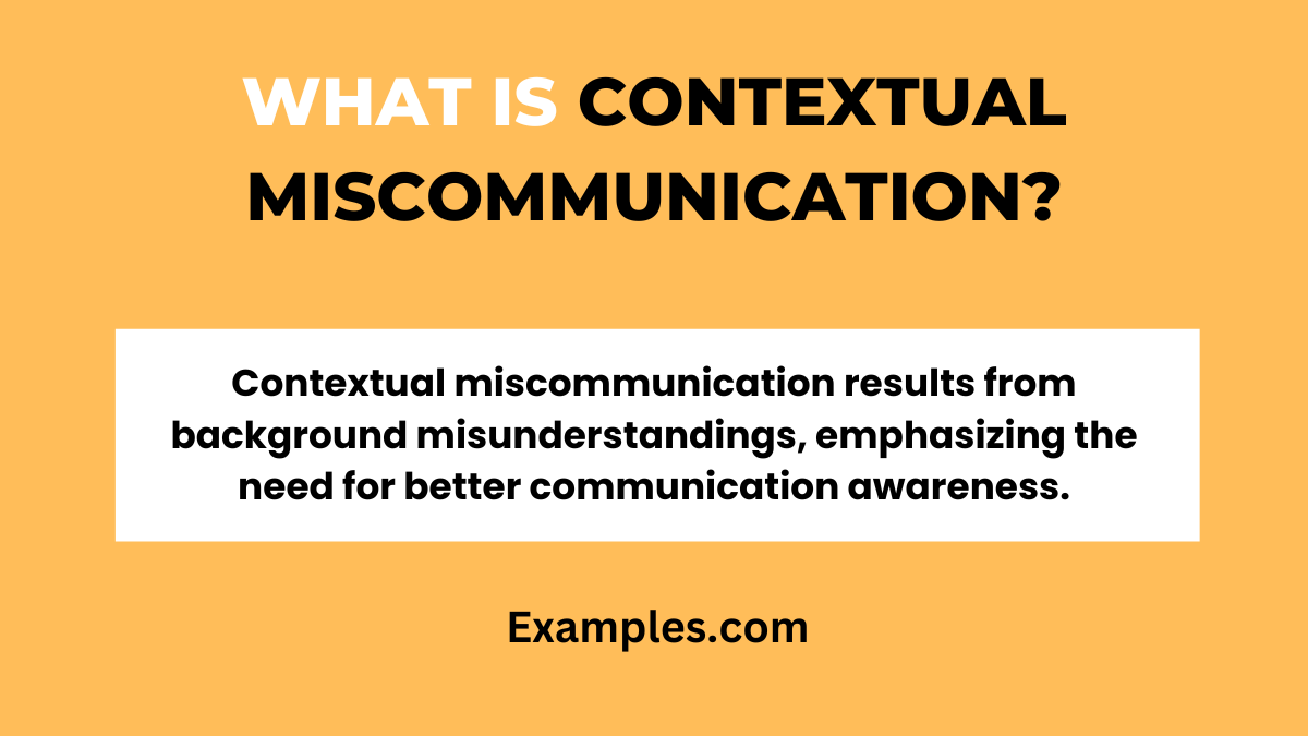 what is contextual miscommunication