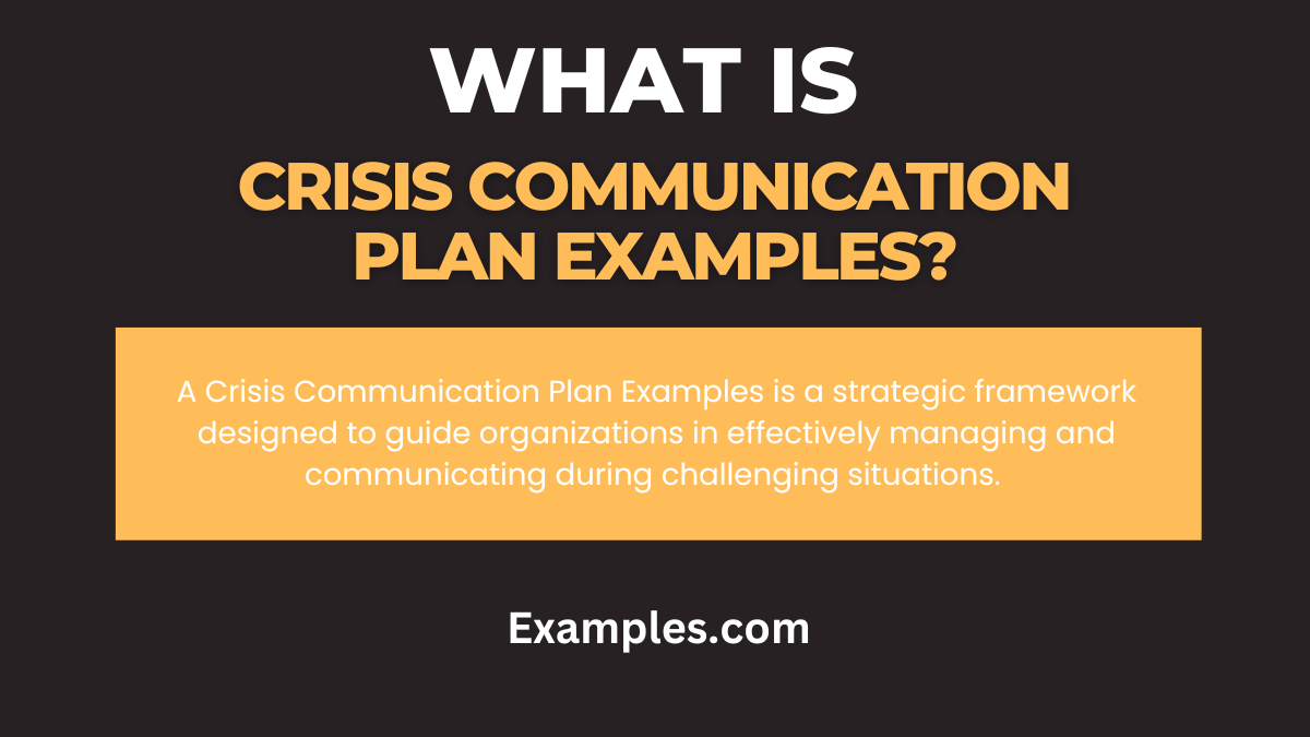 what is crisis communication plan examples