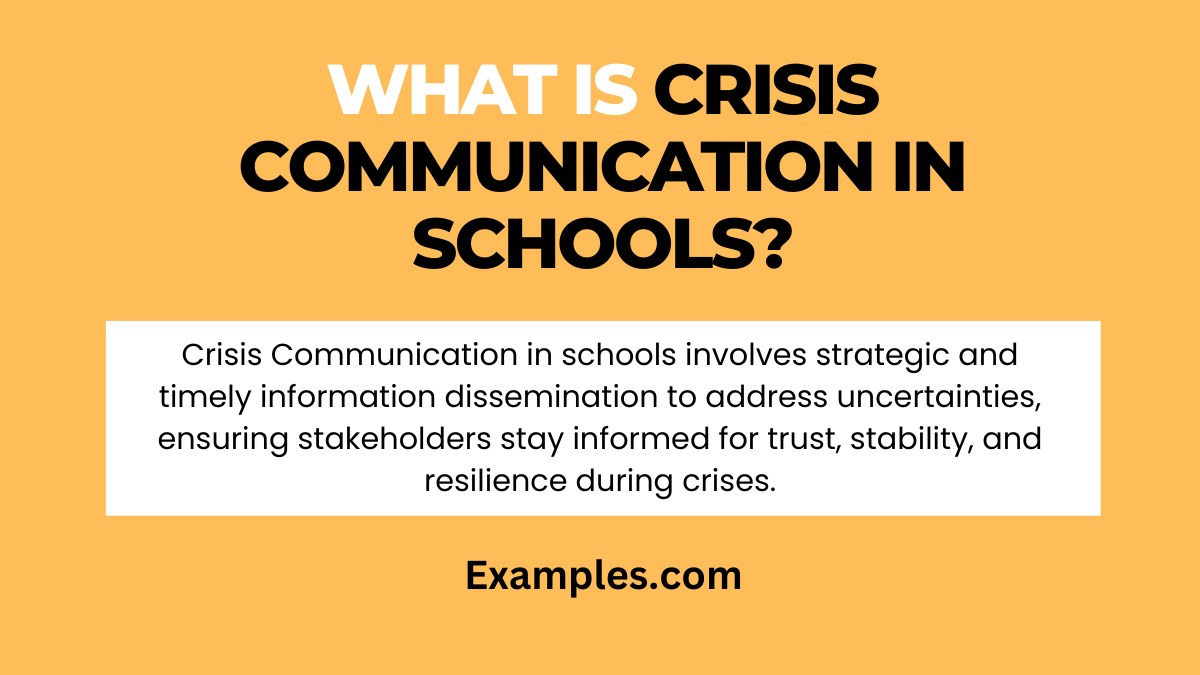 what is crisis communication in schools
