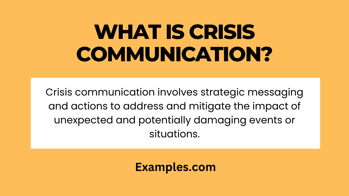 what is crisis communication
