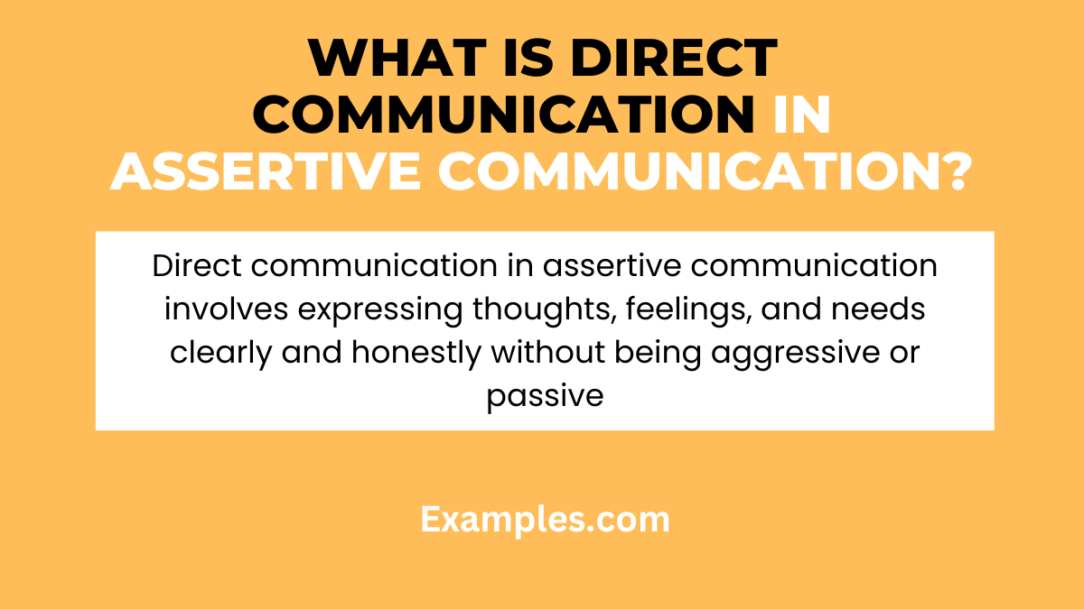 what is direct communication in assertive communication