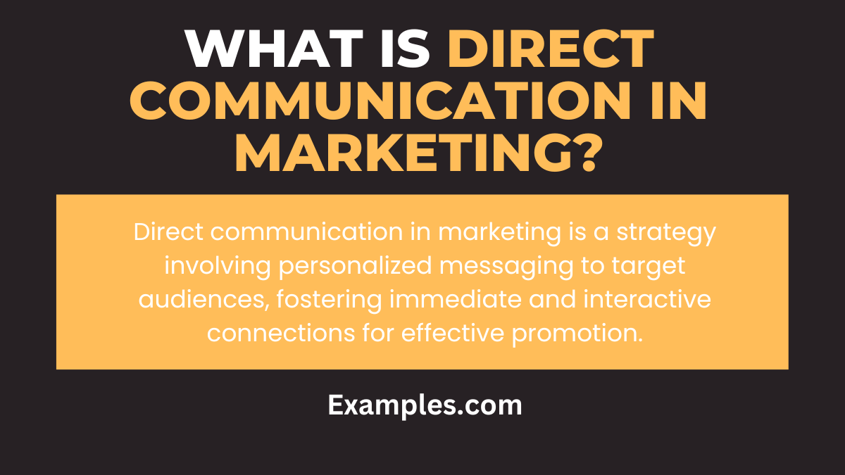 what is direct communication in marketing