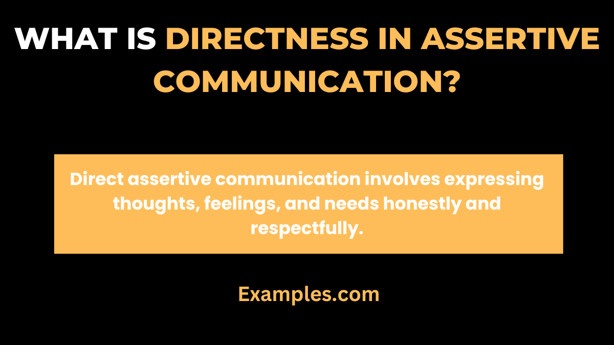 what is directness in assertive communication