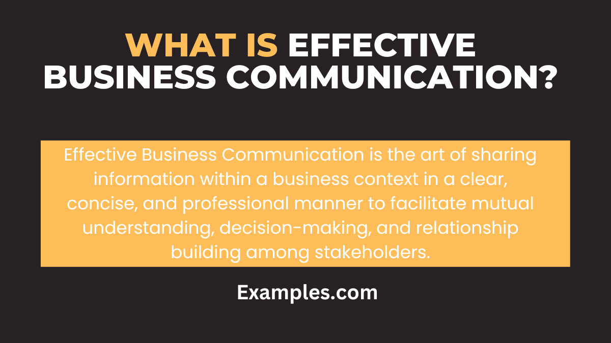 what is effective business communication