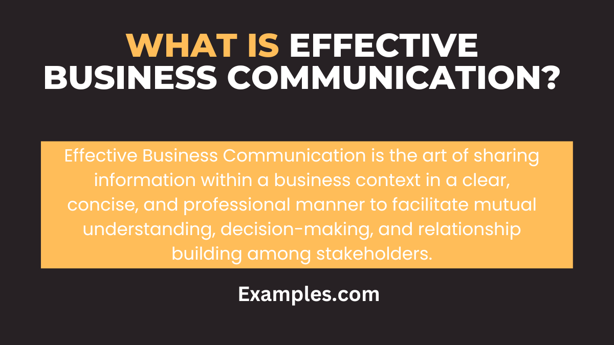 Effective Business Communication - 19+ Examples