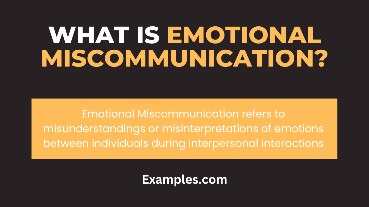 what is emotional miscommunication