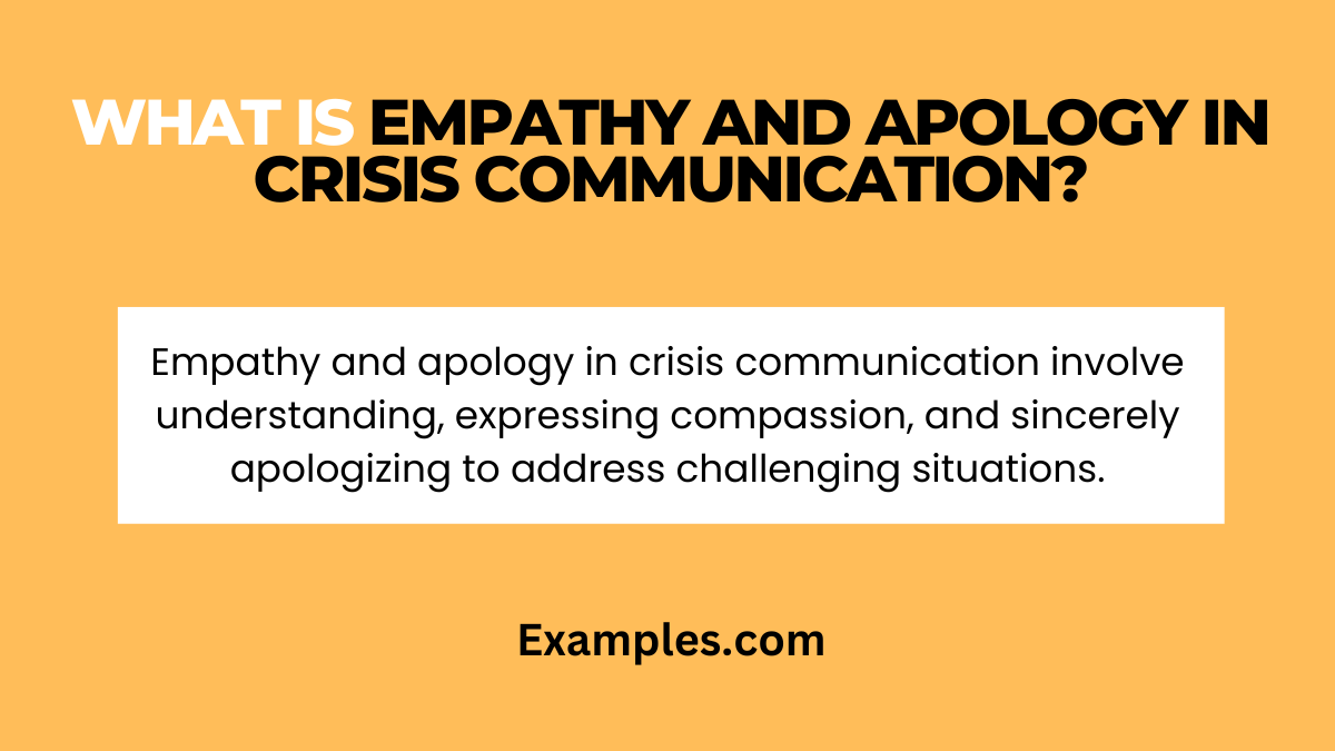 what is empathy and apology in crisis communication