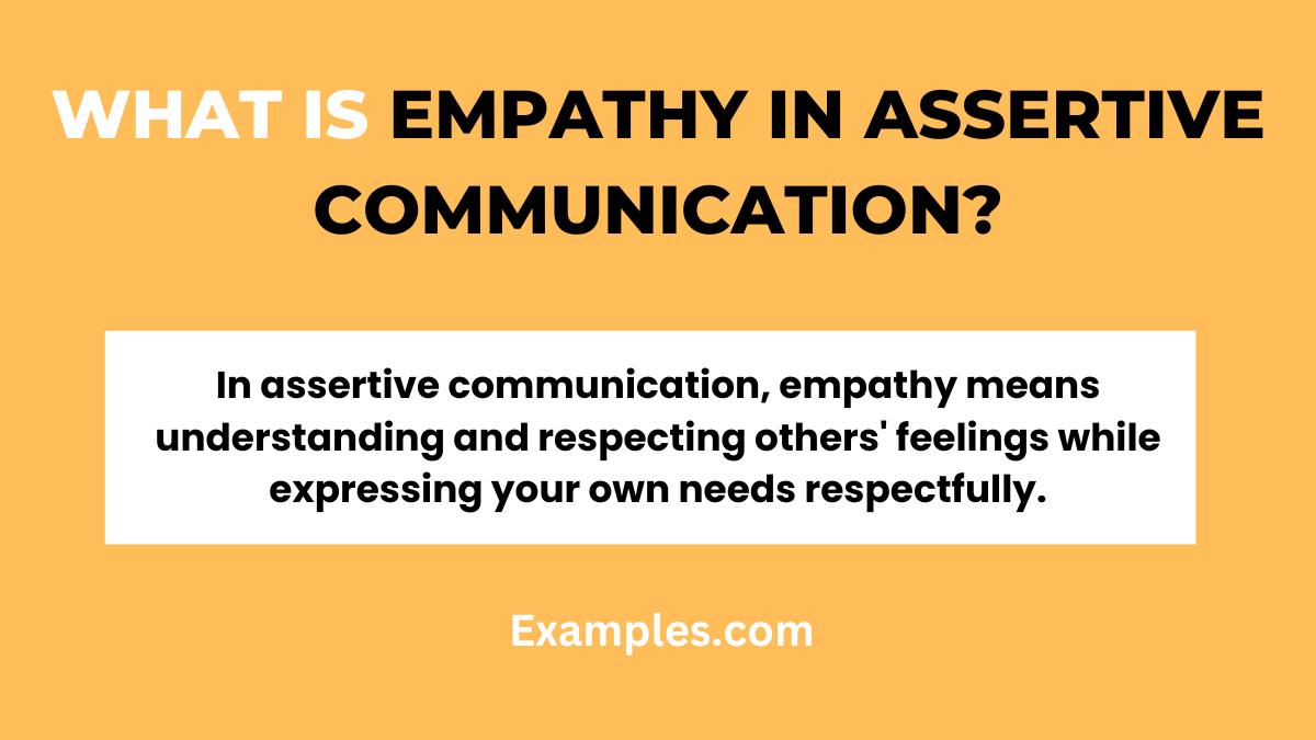 what is empathy in assertive communication