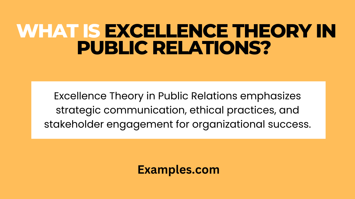 what is excellence theory in public relations
