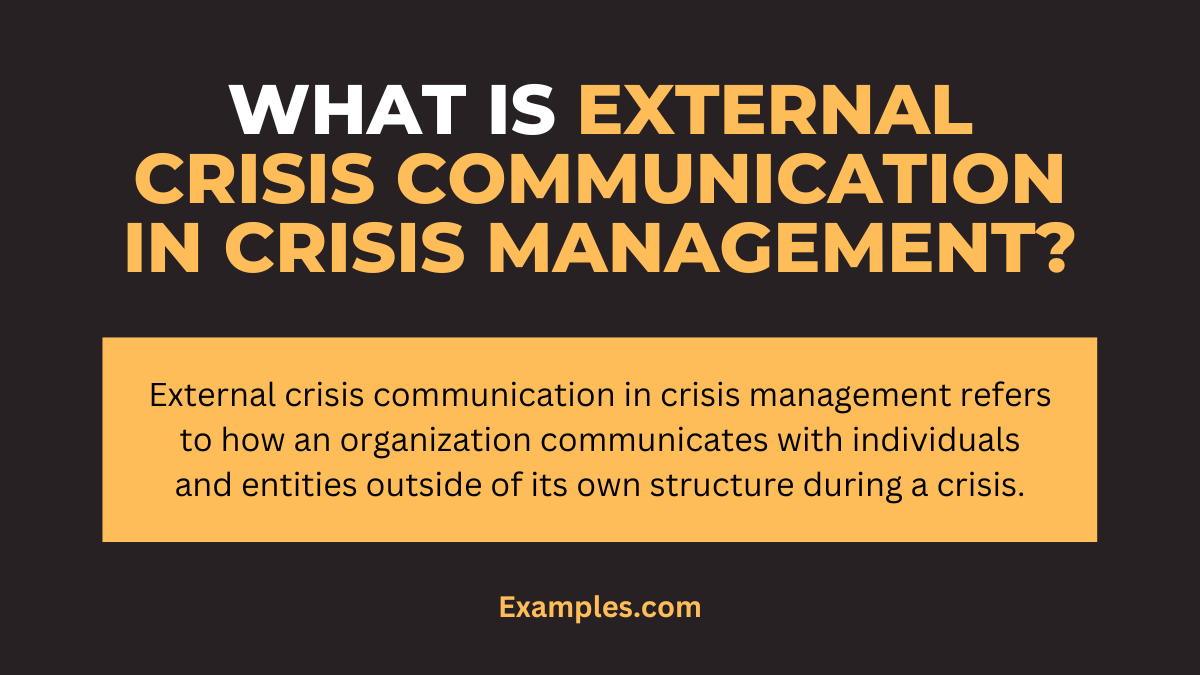 what is external crisis communication in crisis management