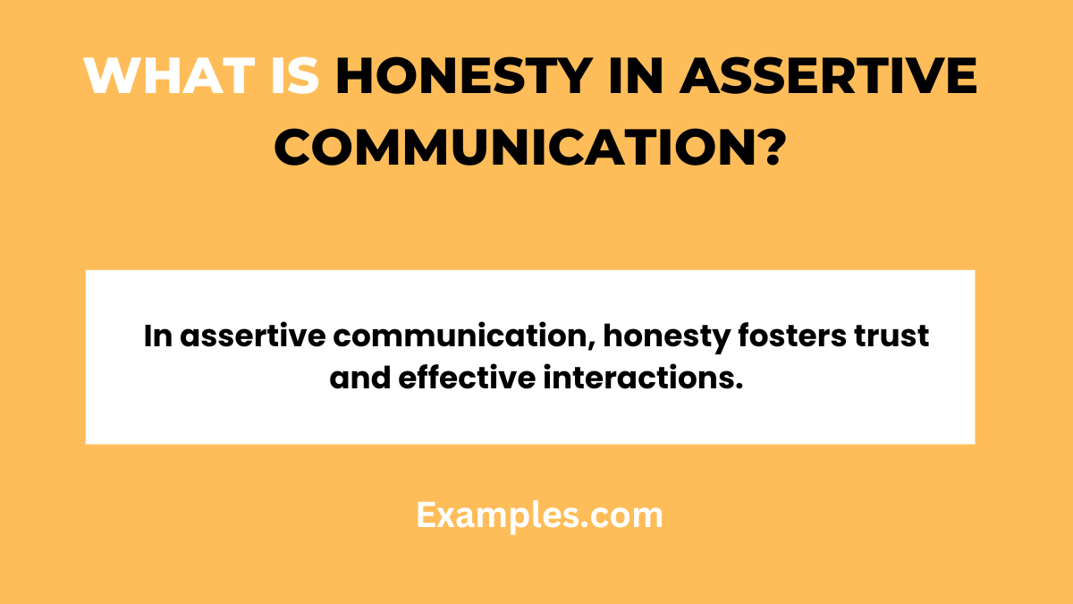 what is honesty in assertive communication