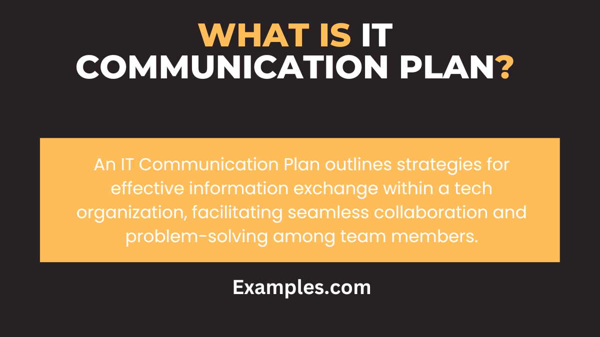 what is it communication plan